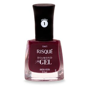 Esmalte Risqué Diamond Gel Amora Negra Cremoso 9,5ml
