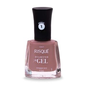 Esmalte Risqué Diamond Gel Espumante Rosé Cremoso 9,5ml