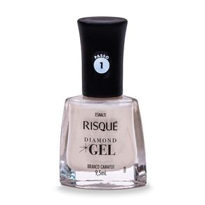 Esmalte Risqué Diamond Gel Branco Camafeu Cremoso 9,5ml