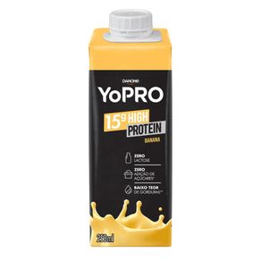 Bebida Láctea YoPRO Danone High Protein Banana 250ml