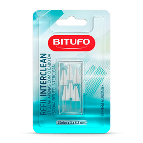 Refil Escova Interdental Bitufo Interclean Cônico 6 Unidades