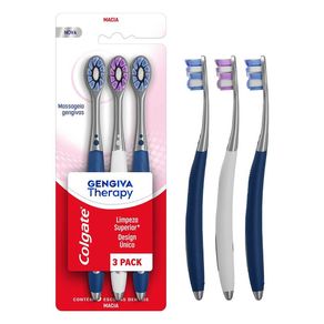 Escova de Dente Colgate Gengiva Therapy 3 Unidades