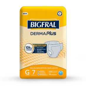 Fralda Descartável Bigfral Derma Plus G 7 Unidades
