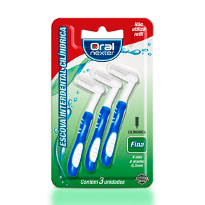 Escova Interdental Cilindrica Oral Nexter Fina 3 Unidades