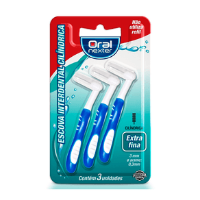 Escova Interdental Cilindrica Oral Nexter Extra Fina 3 Unidades