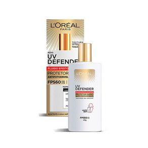 Protetor Solar Facial L´Oréal Paris UV Defender Fluido FPS 60 40g