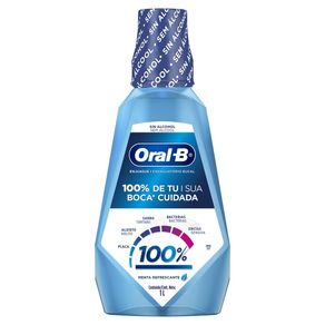 Enxaguante Bucal Oral-B 100% De Sua Boca Cuidada Sabor Menta Refrescante 1l
