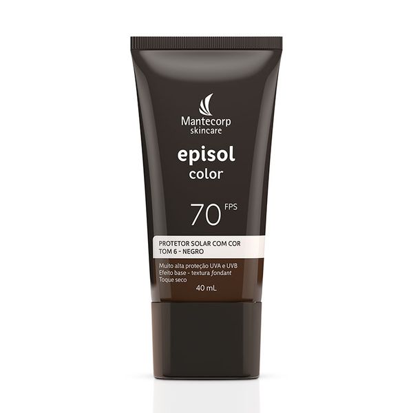 Protetor Solar Facial Episol Color Tom 6 Negro FPS70 40ml