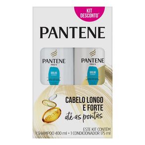 Kit Shampoo Pantene 400ml + Condicionador Pantene Brilho Extermo 175ml