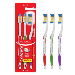 Escova Dental Colgate Classic Clean 3 Unidades