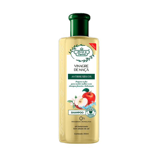 Shampoo Flores e Vegetais Vinagre de Maçã 310ml