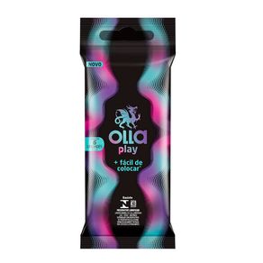 Preservativo Masculino Lubrificado Olla Play 6 Unidades