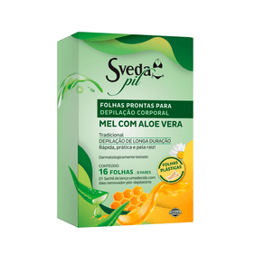 Folhas Prontas Sveda Mel com Aloe Vera 16 Unidades