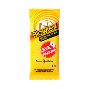 Preservativo Blowtex Prazer Prolongado Efeito Retardante 9 Unidades