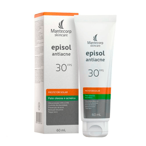 Protetor Solar Facial Episol Antiacne Sem Cor FPS30 60ml