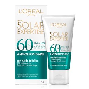 Protetor Solar Facial L'Oréal Paris Solar Expertise Antioleosidade FPS60 40g