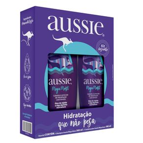 Kit Aussie Mega Moist Super Hidratação Shampoo 360ml e Condicionador 180ml