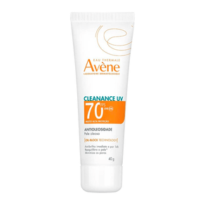 Protetor Solar Facial Avène Cleanance UV Antioleosidade Sem Cor FPS70 40g