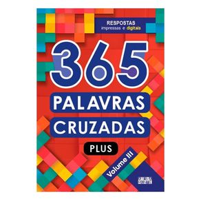 Livro 365 Palavras Cruzadas Plus Volume III 1 Unidade