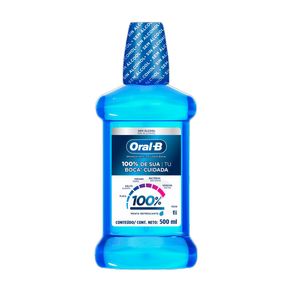 Enxaguante Bucal Oral B sem álcool 100% de Sua Boca Cuidada 500ml