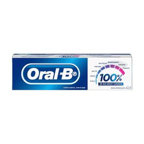 Creme Dental Oral-B 100% Menta Refrescante 175g