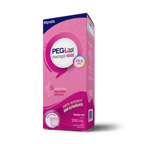 Peg-Lax 0,5g/mg Solução Oral Sabor Morango 250ml + Copo Dosador