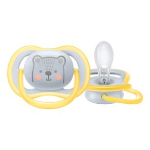 Chupeta Ultra Air Philips Avent 6-18 Meses Urso Amarela 1 Unidade