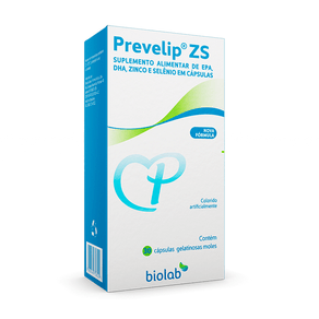Suplemento Alimentar Prevelip ZS 30 Cápsulas Gelatinosas Moles