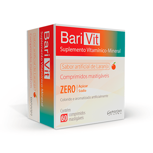 BariVit Sabor Laranja 60 Comprimidos Mastigáveis