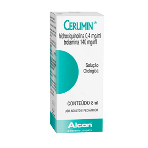 Cerumin 0,4mg/ml + 140mg/ml Solução Otológica 8ml