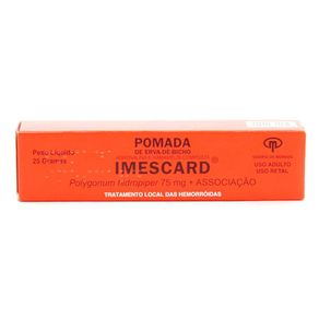 Pomada Imescard 125 + 000625 + 5 + 075bisnaga com 25g + aplicador