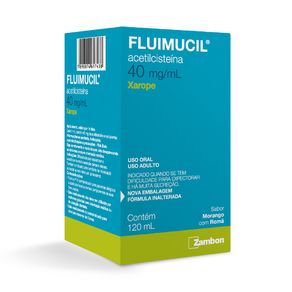 Fluimucil 40mg/ml Xarope Adulto Sabor Morango com Romã 120ml