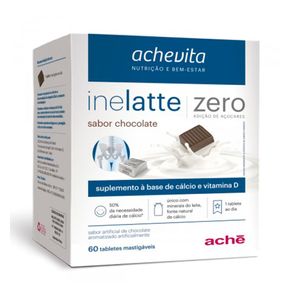 Suplemento Inelatte Sabor Chocolate 60 Tabletes Mastigáveis
