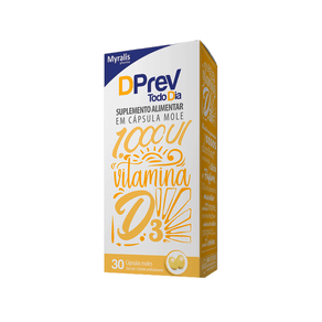 Suplemento Alimentar DPrev Todo Dia 1.000UI 30 Cápsulas Moles