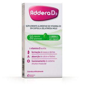 Addera D3 2.000UI 30 Cápsulas Mole