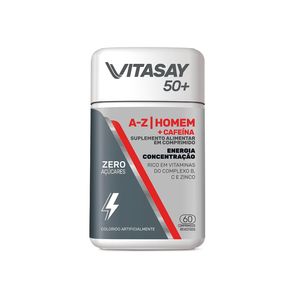 Suplemento Alimentar Vitasay 50+ Homem A-Z + Cafeína 60 Comprimidos Revestidos