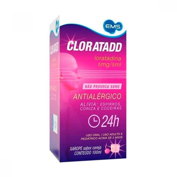 Cloratadd 5mg/ml Xarope Sabor Cereja 100ml + Copo Dosador