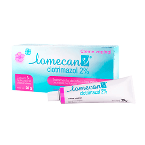 Creme Vaginal Lomecan 2% 20g + 3 Aplicadores Descartáveis