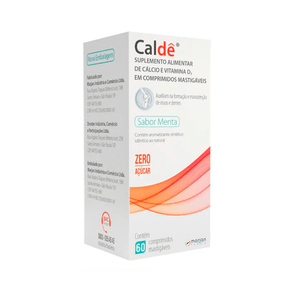 Suplemento Alimentar Caldê Sabor Menta 60 Comprimidos Mastigáveis