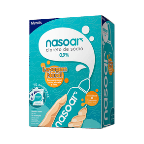 Nasoar 0,9% Granulado Para Solução Nasal 30 Envelopes + Lavador Nasal 240ml