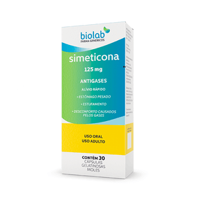 Simeticona 125mg Biolab 30 Cápsulas Gelatinosas Moles