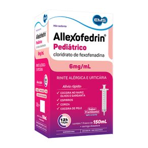 Allexofedrin 6mg/ml Pediátrico Sabor Framboesa 150ml + Seringa Dosadora