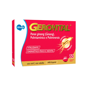 Polivitamínico e Poliminerais Gerovital 30 Cápsulas Moles