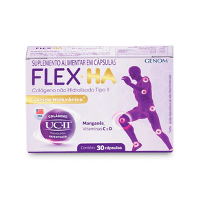 Suplemento Alimentar Flex-HA Colágeno + Ácido Hialurônico 30 Cápsulas
