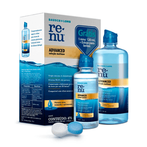 Kit Renu Advanced Solução Multiuso Para Lente De Contato 475ml + Estojo Para Lentes