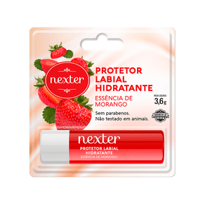 Protetor Labial Hidratante Nexter Essência de Morango 3,6g
