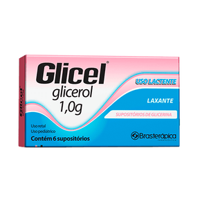 Glicel 1,0g 6 Supositórios de Uso por Lactentes