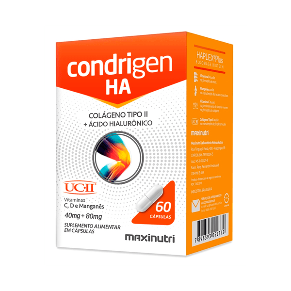 Suplemento Alimentar Condrigen HA 60 Cápsulas