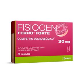 Suplemento Alimentar Fisiogen Ferro Forte 30mg 30 Cápsulas