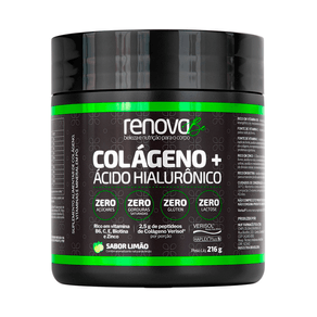 Suplemento Alimentar De Cólageno + Ácido hialurônico Renova Be Sabor Limão 216g
